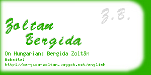 zoltan bergida business card